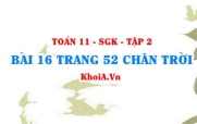 Bài 16 trang 52 Toán 11 Tập 2 Chân trời sáng tạo